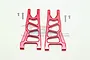 GPM Red Aluminium Front Lower Suspension Arms 2Pcs MAG055-R