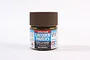 A 10ml glass jar of Tamiya LP-57 Red Brown 2 lacquer paint with a brown ribbed screw-on cap against a white background.