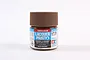A 10ml glass jar of Tamiya LP-59 Nato Brown lacquer paint with a brown screw-top lid against a plain white background.