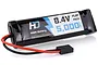 Hobbies Direct 8.4V 5000mAh NiMH flat pack battery with black heat shrink wrapping and a Tamiya-style connector.