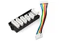 A JST-XH balance board for RC batteries with a multi-coloured wiring harness on a white background.