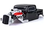 HSP 1/8 Hot Rod Painted Black Body Shell 70662
