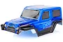 A blue pre-painted RC truck body shell for the HSP Ryder, featuring black fender flares and Ryder Brushless branding on the side.
