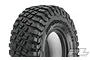 A single Pro-Line 1.9 inch BFGoodrich Mud-Terrain T/A KM3 rock crawler tyre with aggressive tread pattern against a white background.