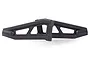Two black plastic RC suspension arms for HSP vehicles, shown from a side angle against a white background.