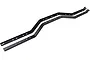 A pair of black metal RC chassis rails for the HSP Boxer, featuring pre-drilled mounting holes and a bent profile.