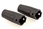 Two black plastic HSP rear axle covers for RC cars shown against a white background.