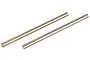 Two identical silver-coloured metal suspension arm pins for RC vehicles, shown against a white background.