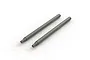 Two ARRMA RC shock shafts shown side-by-side on a white background.
