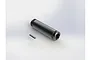 Gunmetal grey aluminium RC drive shaft slider and a small metal pin on a white background.