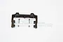GPM Racing black aluminium rear bumper mount for SCX10 II with included mounting screws on a white background.