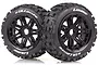 Louise 4.7/5.5" Baja 5B Front B-ulldoze Tyres on Black Spoke Rims - Beadlocked Wheels 2Pcs L-T3268B