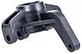 A black plastic front right steering hub for a Rovan Baja RC car, shown against a white background.
