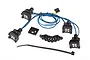 Traxxas TRX-4 Expedition Rack LED Scene Light Kit including four LED light pods, wiring harness, mounting screws, cable tie, and adhesive mount.
