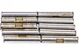 A set of ten Rovan 4.2x19.8mm metal drive pins arranged in two columns of five, showing their cylindrical shape and flat machined sections.