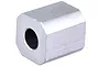 A silver-coloured square drive component for an RC gearbox, shown against a white background.