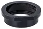A black anodized aluminium clutch bearing mount for an RC vehicle, shown from a slightly elevated angle against a white background.