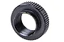 A black aluminium servo saver nut for Rovan Baja RC vehicles, featuring a knurled outer edge and internal threading.