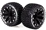 Louise 2.8" ST-Hummer Tyres on (1/2 Offset) Black Rims - Glued Wheels 2Pcs L-T3209BH