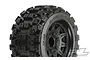 Pro-Line 2.8" Badlands MX28 Tyres on Black Raid Rims - Glued Wheels 2Pcs 10125-10