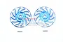 GPM Blue Aluminium Rustler 4x4 +2mm Disk Brake Clawed Wheel Hexs 2Pcs RUS4010DX+2-B