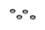Four Losi rubber-shielded ball bearings arranged on a plain white background.
