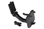 Traxxas TQi and Aton transmitter phone mount set featuring an adjustable black plastic cradle and mounting arm components.