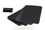 Traxxas TQi docking base accessory set including four rectangular black foam grip pads and one black plastic connector dust cover.