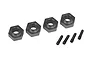 Traxxas TRX-4 Grey Aluminium 12mm Wheel Hexes w/Screw Axle Pins 2Pcs 8269A