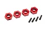 Traxxas TRX-4 Red Aluminium 12mm Wheel Hexes w/Screw Axle Pins 2Pcs 8269R