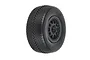 A single Pro-Line Tazer 2.2/3.0 inch short course RC tyre mounted on a black Renegade wheel against a white background.