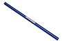 A blue anodized aluminium internal spline centre drive shaft for Traxxas RC vehicles, featuring the Traxxas logo printed in white.