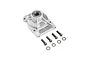 Losi 5IVE-T 2.0 clutch housing mount with pre-installed bearing, four black screws, and four washers on a white background.