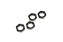 Losi Black Aluminium 18mm Serrated Wheel Nuts 4Pcs LOS252098