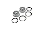 Losi 4.7/5.5" 5IVE-T 2.0 Grey Rims & Beadlock Set 2Pcs LOS45022