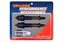 Traxxas blue aluminium GTR shock absorbers in original retail packaging with a small bottle of silicone shock oil.