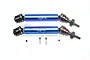 GPM Blue Steel Traxxas Rustler 4x4 Front Universal Drive Shafts 2Pcs w/ 12mm Hexs SRUS41280FH-B