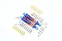 GPM Blue Aluminium Traxxas Rustler 4x4 Front Shocks 2Pcs w/ Optional Spring Rates RUS4087F-B-OR