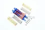 GPM Blue Aluminium Traxxas Rustler 4x4 Rear Shocks 2Pcs w/ Optional Spring Rates RUS4102R-B-OR