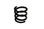 A single black metal coil spring for an RC car slipper clutch mechanism, shown against a plain white background.