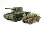 Tamiya 1/35 Japanese Type 1 Self-Propelled Gun w/ Type 95 Light Kurgoane 4x4 Staff Car Scaled Plastic Model Kit 25187