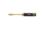 A Yeah Racing 5.5mm hex socket driver with a knurled black handle and gold accents, isolated on a white background.
