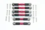 GPM Red Stainless Steel ARRMA Granite 4x4 Complete Turnbuckle Set 6Pcs Set w/ Hardware MAG160-R-BEBK
