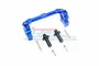 GPM Blue Aluminium TRX-4 Front Adjustable Body Mount Set TRX4201FA-B