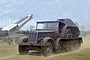 Box art illustration of a German Sd.Kfz.7/3 half-track vehicle with a V2 rocket in the background.
