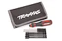 Traxxas 7-piece tool set including a handle, hex bits, and nut drivers in a black carrying case.
