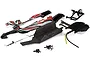 Rovan Baja 5B Shorty Q conversion kit components including chassis, body panels, wheelie bar, and hardware on a white background.