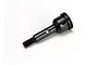 A single black steel CVD wheel axle for Traxxas RC vehicles, shown against a white background.
