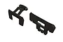 ARRMA front and rear bumper set for RC vehicles, featuring two black molded plastic bumper components with ARRMA branding.