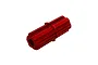 A red anodized aluminium slipper shaft for an ARRMA RC vehicle, shown against a plain white background.